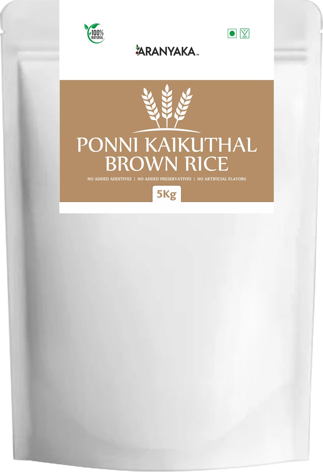 Aranyaka Ponni Kaikuthal (Hand-Pounded) Brown Rice (5Kg) | (Medium Grain,Unpolished, BOILED) | Brown Chawal | Loaded with Dietary Fiber and Nutrients| 5Kg (B0CCXYPBG6) Amazon Price History, Amazon Price Tracker