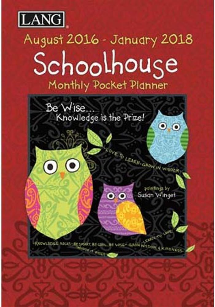 Lang August 2016-January 2018 Schoolhouse Monthly Pocket Planner (17991003164)