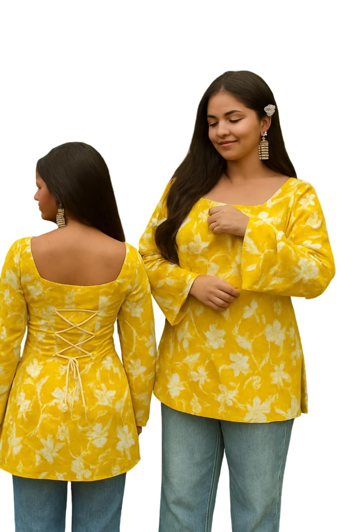 sangouri Womens Pure Cotton Regular Floral Printed Top for Women-picture-53