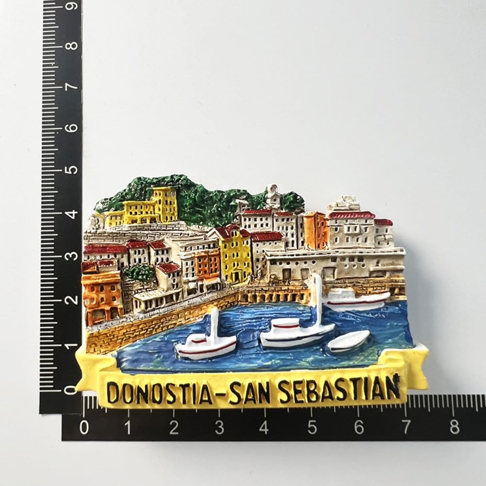 Donostia San Sebastian Hiszpania magnes na lodówkę 3D pamiątka podróż dekoracja lodówka naklejka magnetyczna kolekcja rękodzieła