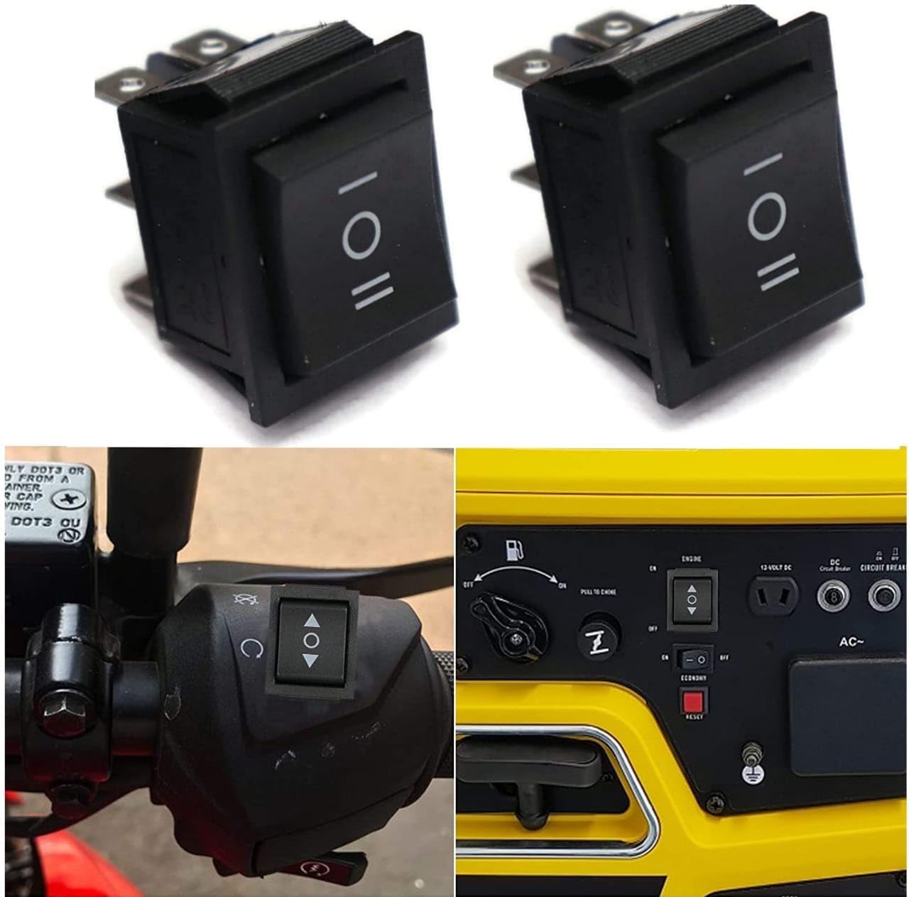 Fabbay SA72T72 Car Fog Light Switch | Car Switch Button | Car On Off Switch | Rocker Switch | Car Dashboard Switch (12V 20A | 6 Pin) (2 PCS)-image-35