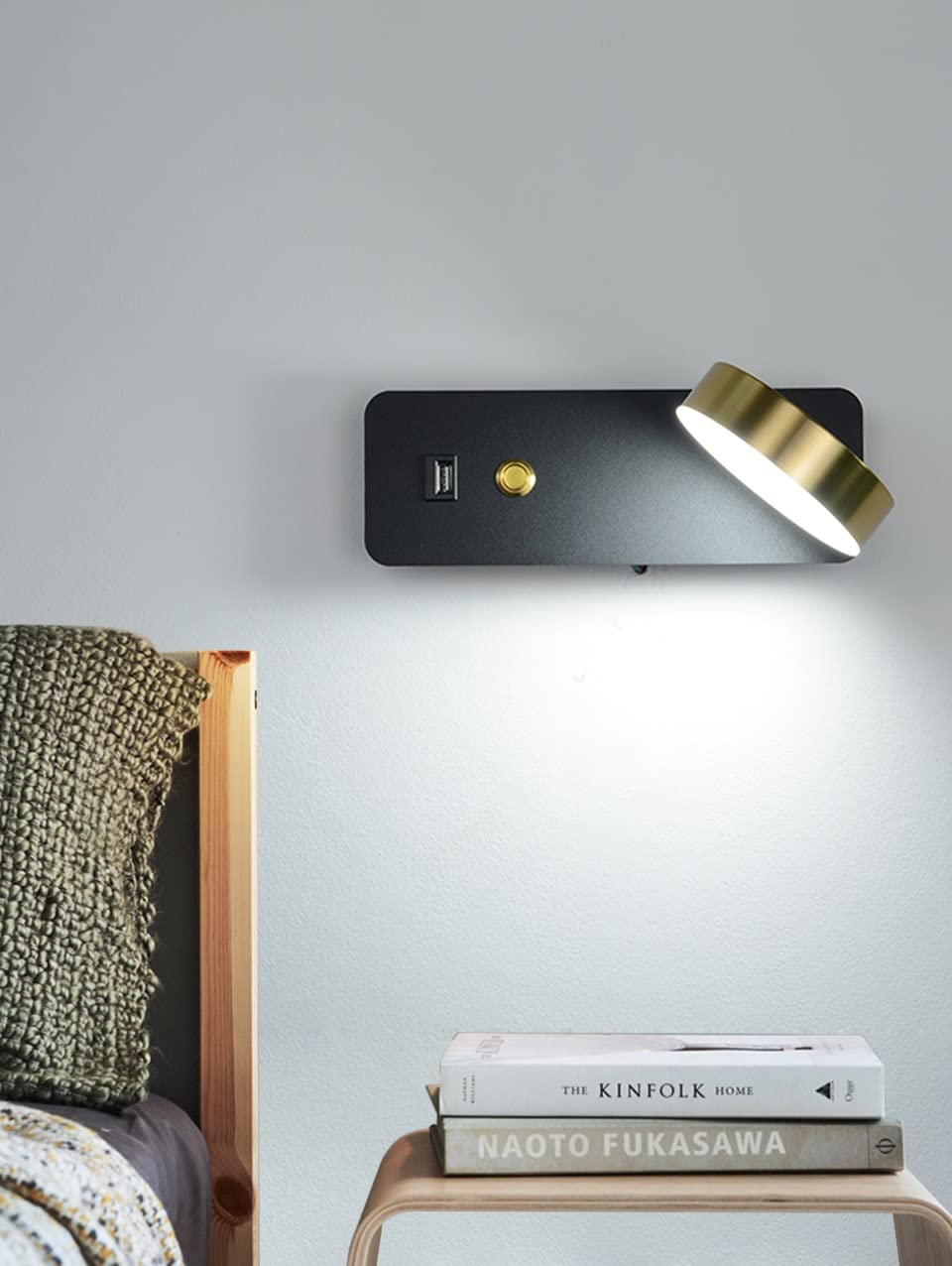 Amazon.co.jp : スイッチとUSBインターフェース付きLEDウォールライトファッションホワイトブラックウォールランプ器具廊下通路の横の 照明アート燭台、モダンウォールランプ (Color : A, Size : 4000k) : ホーム＆キッチン スイッチとUSBインターフェース付きLEDウォールライトファッションホワイトブラックウォールランプ器具廊下通路の横の照明アート燭台、