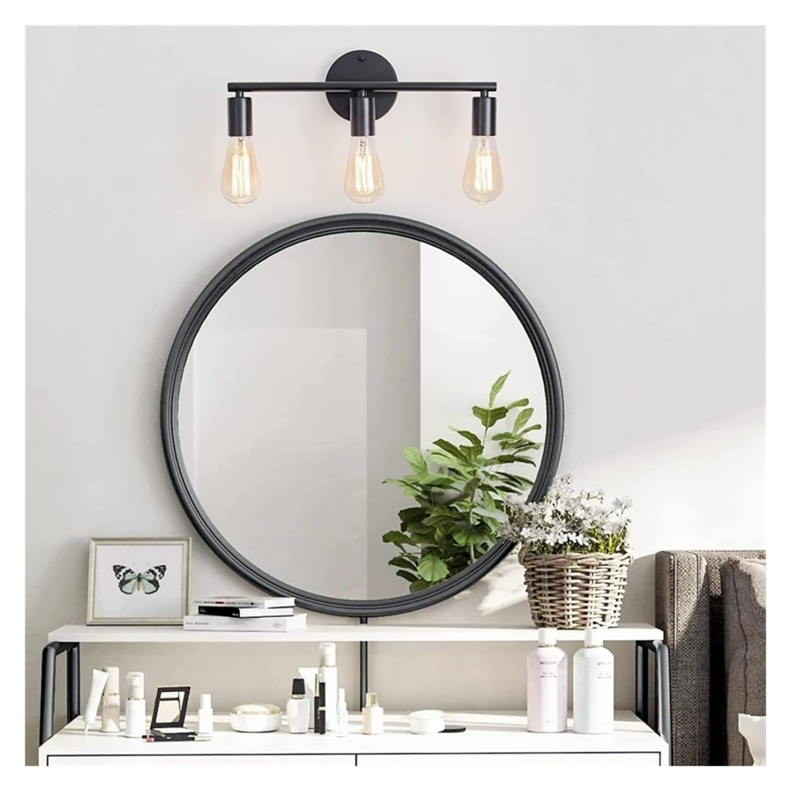 Lampes de chevet et lustre mural LED doré pour chambre cosy