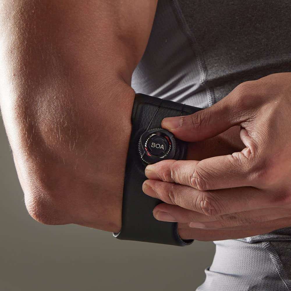 SOZO Boa - Codera micro ajustable para tendinitis, codo de tenista, codo de golfista, alivio del dolor y lesiones (grande)