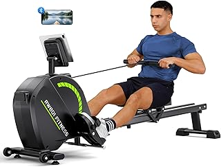Dripex Magnetic Rowing Machine for Home Gym w/ 16 Levels Magnetic Resistance & Dual Slide Design,Home Rower w/LCD Monitor…