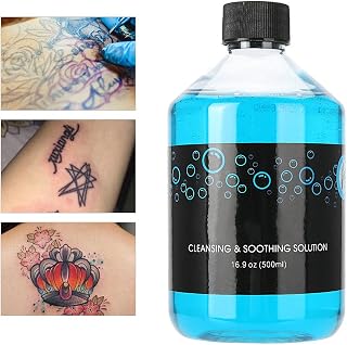 Tattoo Wash Cleaning Soap, 500ml High Enrichment Tattoo Aftercare Solution Cleaning Process Liquid Soap Tattooing Supply Suitable for All People