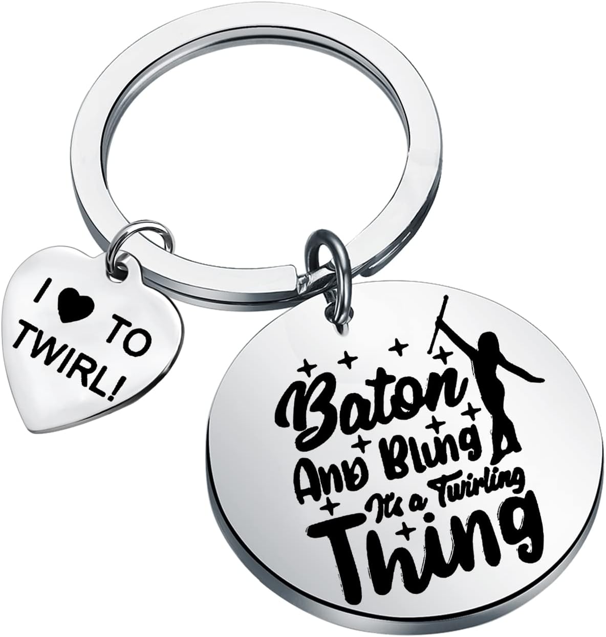Baton Twirler Gifts Majorette Keychain Gymnast Twirling Gift Twirling Charm Keychain