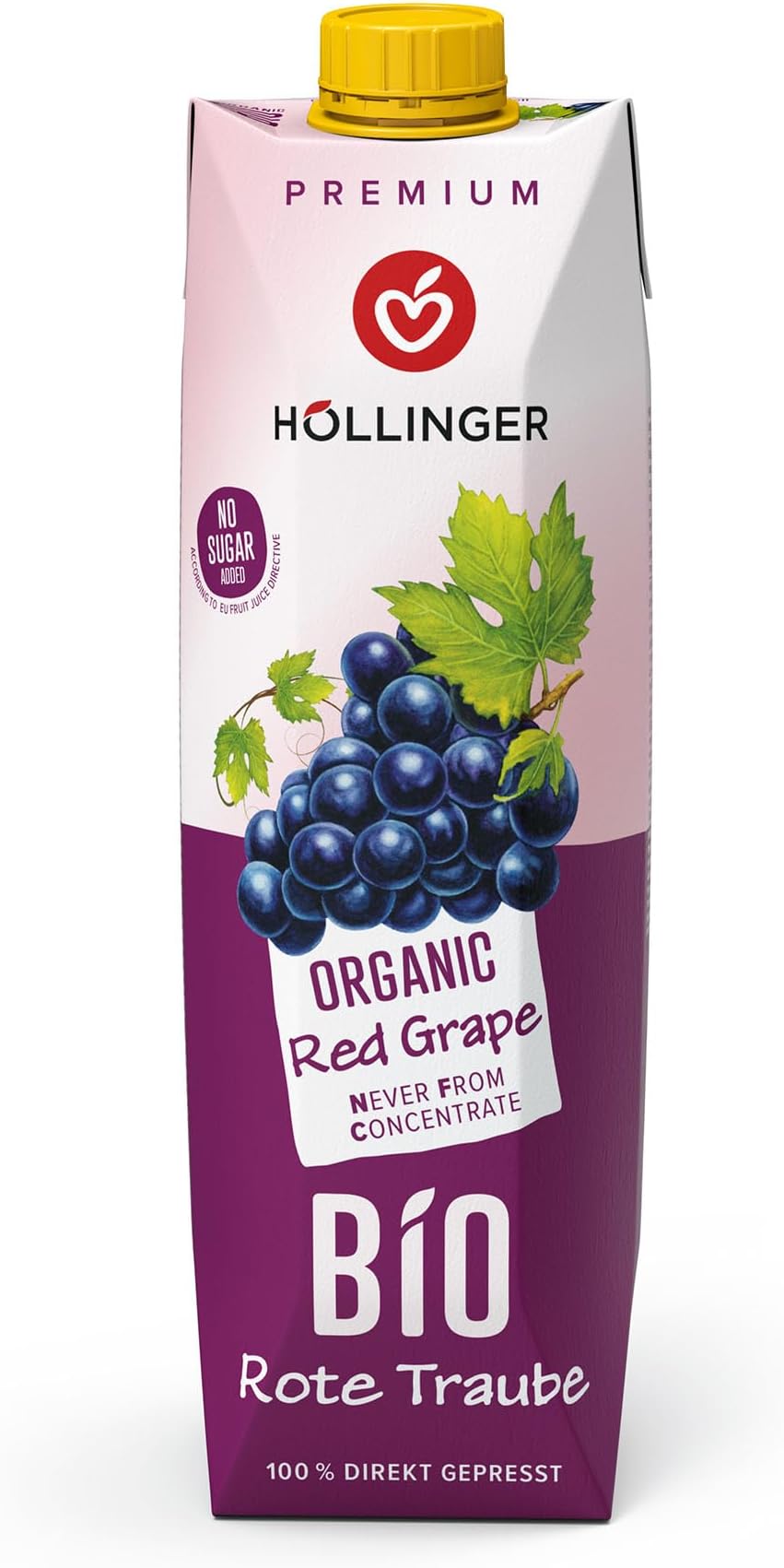 RED Grape Juice BIO 1 L - HOLLINGER