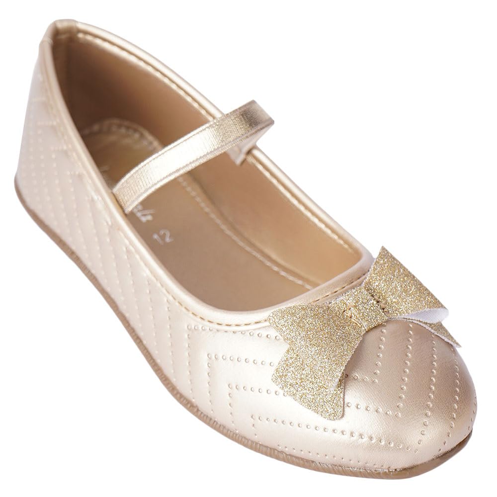 Hopscotch Girls Synthetic Bow Applique Bellerinas in Gold Color for, UK: 7.5 (BNI-4639080) (B0CZYHJMB7) Amazon Price History, Amazon Price Tracker