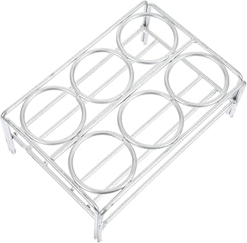 Nickel-Plated Laboratory Crucible Rack 6-Hole 36Mm Diameter Wire Stand for Lab Equipment and Scientific Testing