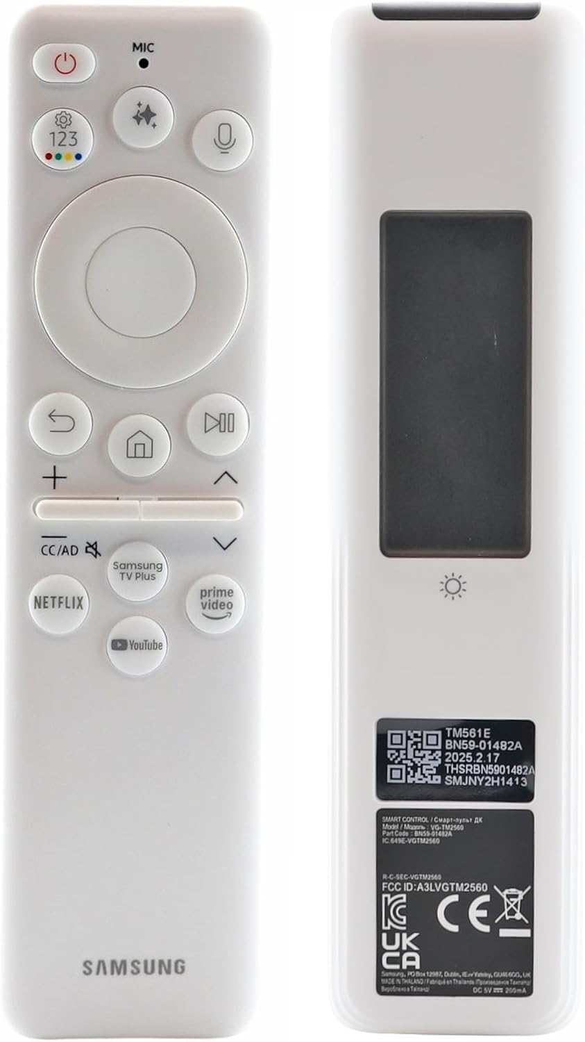 Dan's Originals OEM - BN59-01482A Replacement SolarCell AI Voice Remote Control for Samsung Smart TVs, The Frame, Smart Monitor, QLED and Neo QLED and Others. | Voice | AI | TM2561E