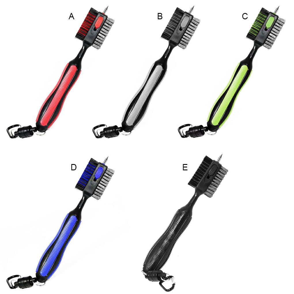 BEALIFE Cepillo de Limpieza de Palos de Golf, Herramienta de Mantenimiento de Manchas de Eje de Golf Reutilizable portátil Antideslizante con Punta de Ranura para Deportes al Aire Libre, Genial