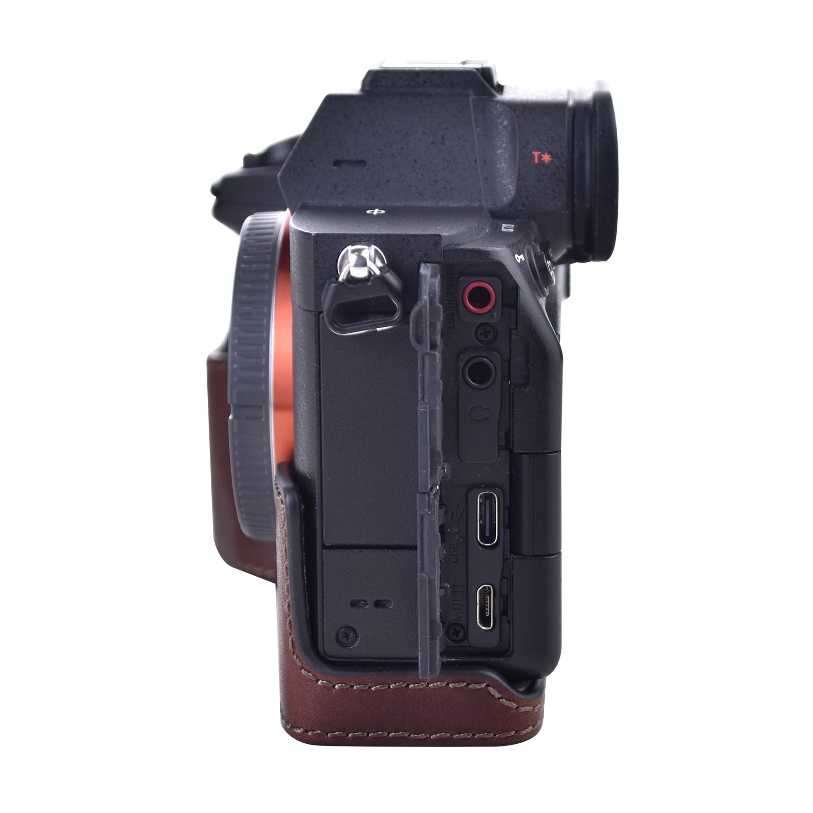 MUZIRI KINOKOO - Custodia per fotocamera A7M4 / α7IV, in pelle, compatibile con fotocamera Sony Alpha7IV /ILCE-7M4 /A7M4 /α7IV, Marrone, Beauty Case