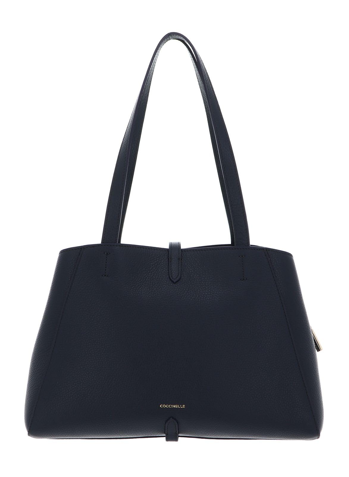 COCCINELLE Cuero bolso de hombro bolso shopper Chara Handbag Grained Leather Midnight Blue azul marino