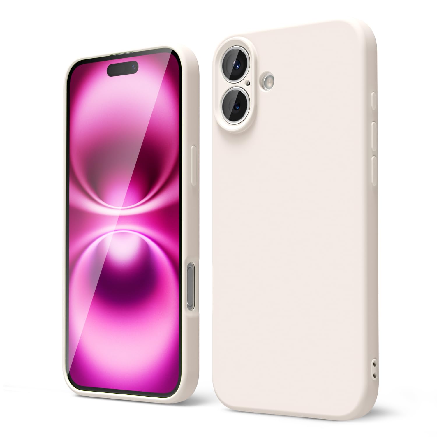 oakxco for iPhone 16 Pro Max Case Liquid Silicone, Soft Rubber Gel Elegant Aesthetic Basic Simple Cover, Cute Thin Slim TPU Matte Solid Color Plain Smooth Case for Women Girl, Light Pink — view 496