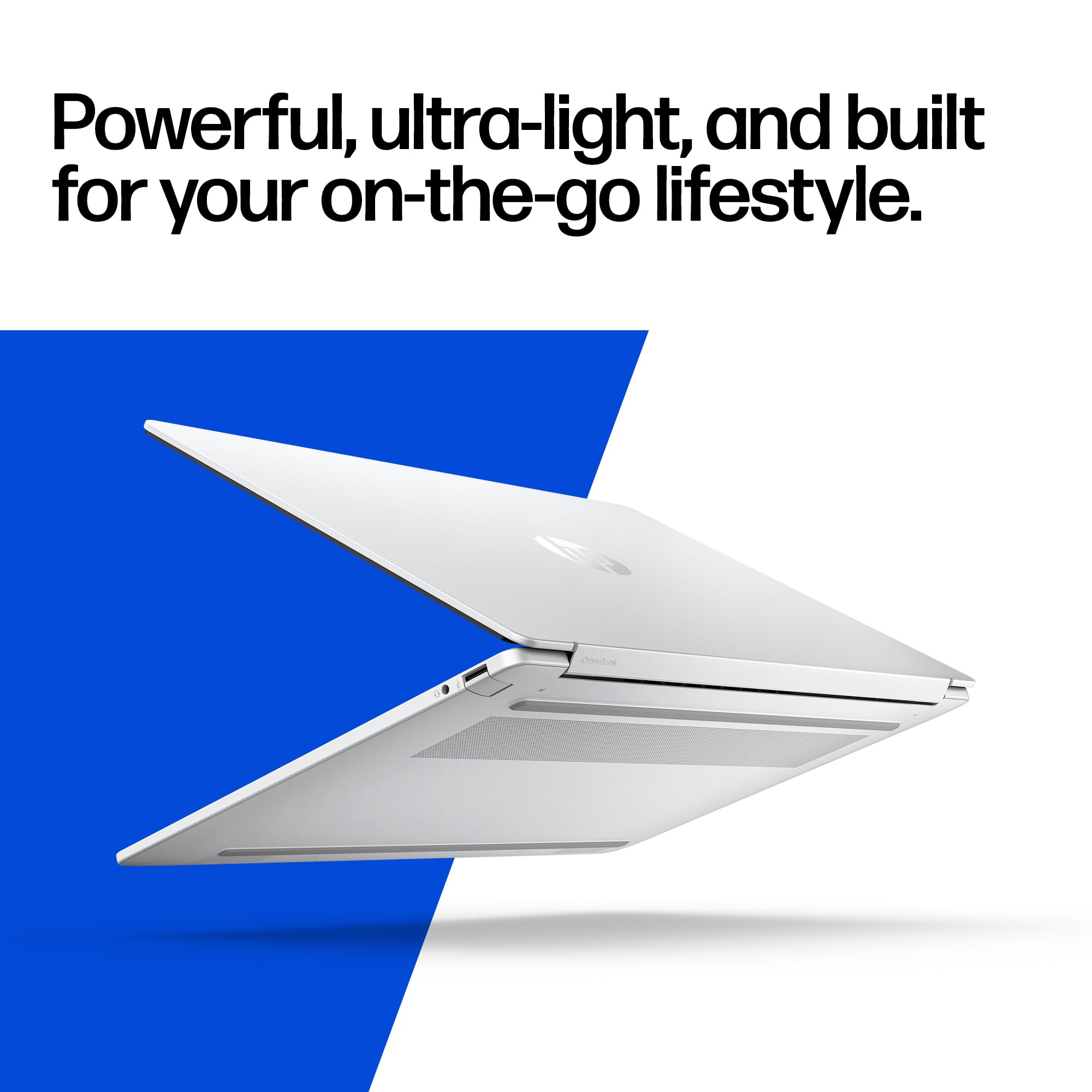 HP OmniBook 5 16 inch Next Gen AI PC, 2K Touchscreen, Snapdragon X Plus X1P-42-100, 16 GB RAM, 512 GB SSD, Qualcomm Adreno GPU, Windows 11 Home, Copilot+ PC, Glacier Silver, 16-fb0000nr