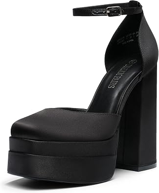 DREAM PAIRS Womens High Platform Closed Toe Heels