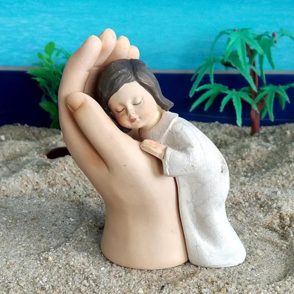 Mother'S Hand Candle Mould, 3D Hand Touching Girl Mold Silicone Mold Epox