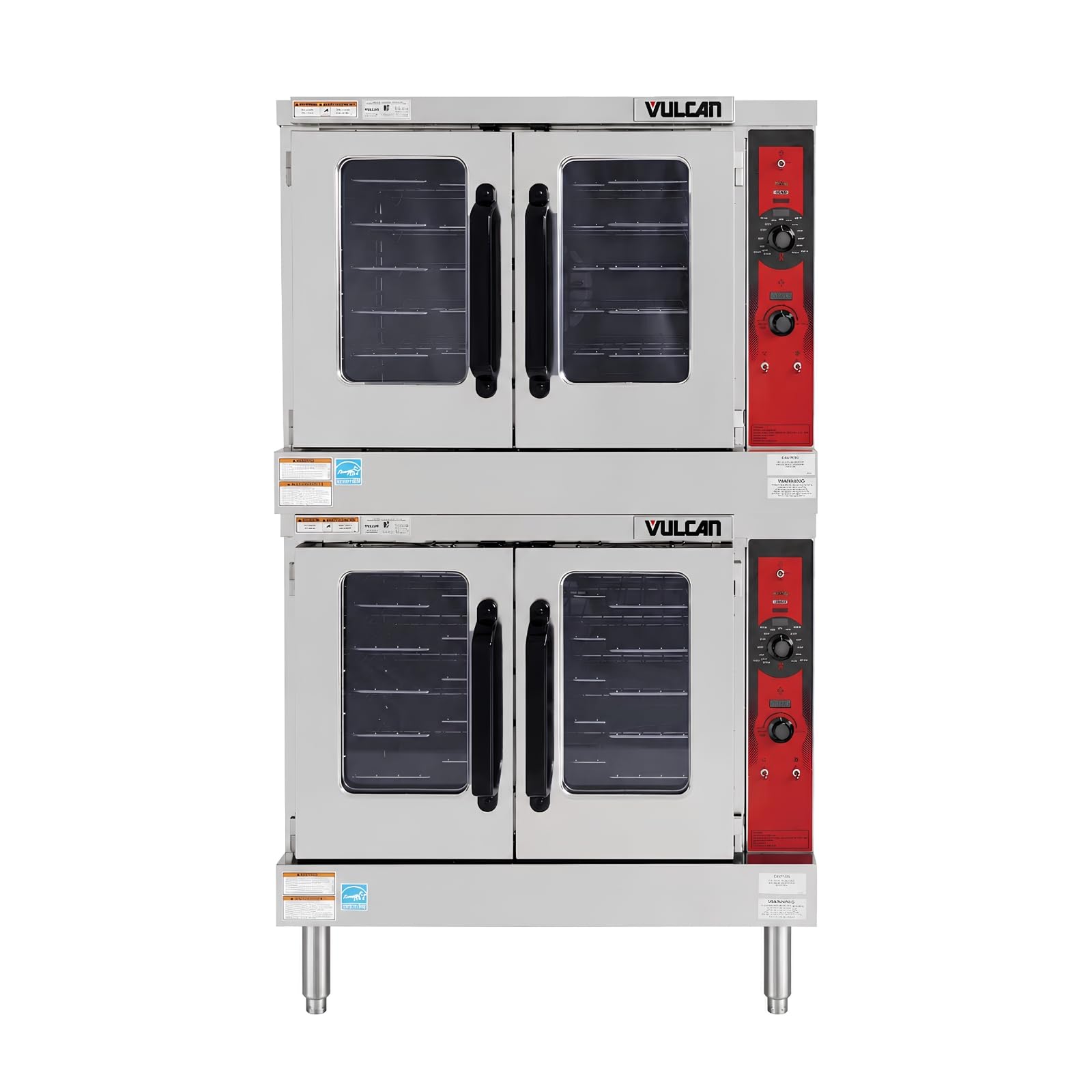 VC5G Series - Full Size Gas Convection Ovens w/Digital Controls (Double Deck by VULCAN – 14.8 cubic_feet, Stainless Steel, Silver, Model VC55GD-LP