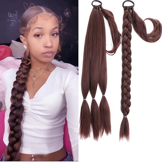 SHAROPUL Long braids up Ponytail Extension DIY Hair Styles