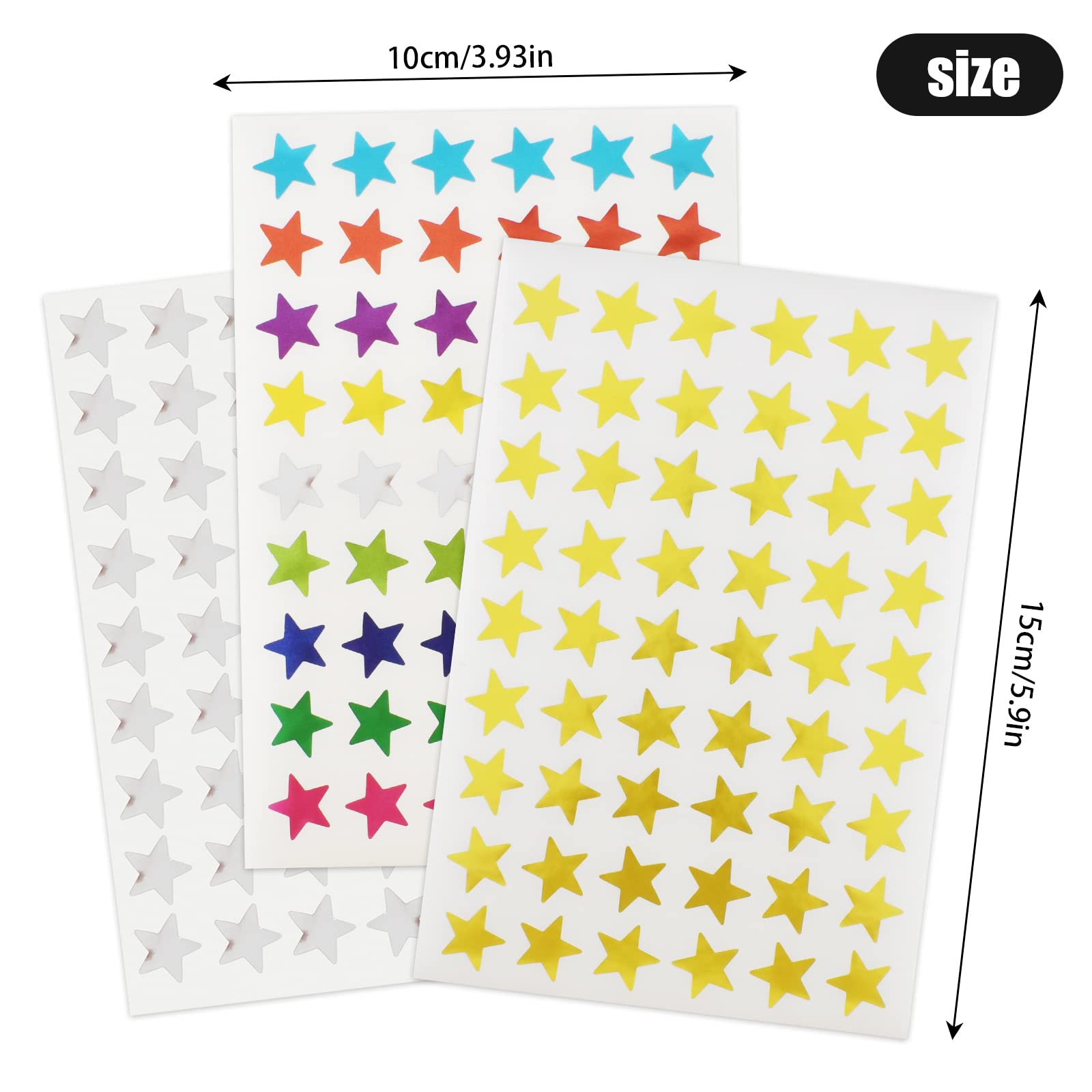 1600 Adesivi Stelle Glitter Oro E Colori - Per Ricompense, Decorazioni Fai-da-te - Foto 13