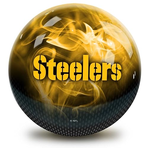 NFL Pittsburgh Steelers Undrilled Polyester Bowling Ball (On Fire, 8lb)