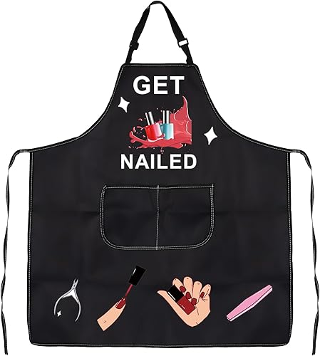 JXGZSO Delantal para técnico de uñas, delantal de esmalte de uñas, delantal para manicurista, regalos de agradecimiento para técnicos de uñas