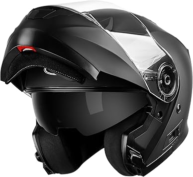 YEMA Modular Motorcycle Helmets, DOT Approved Full Face Motorcycle Helmet with with Flip Up Dual Visor for Men & Women - Street, Scooter, ATV, E-Bike