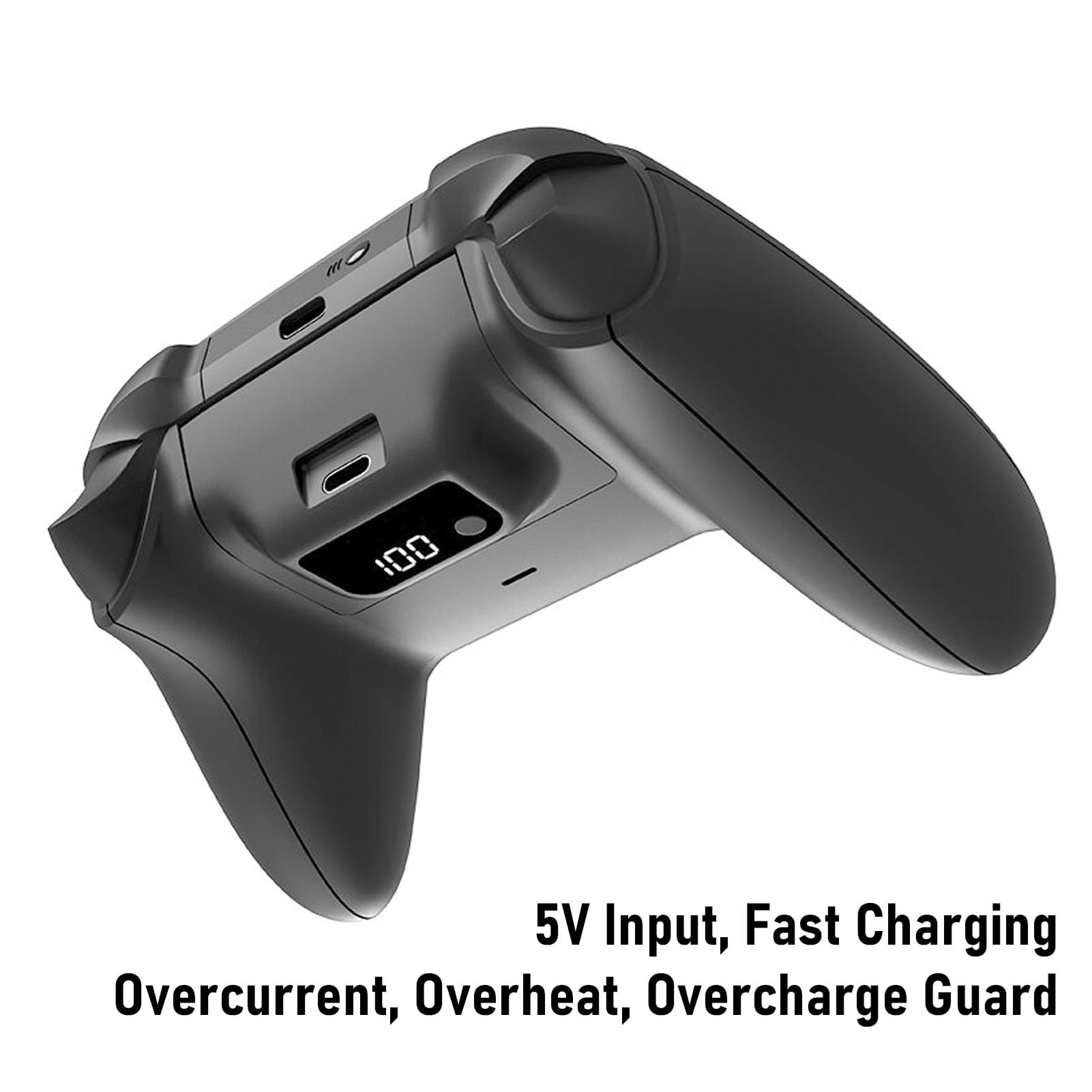 Sxhlseller Wiederaufladbarer für XboxSeries X/S Gaming Controller mit LED -Digitalanzeige, 1400 -mAh -Typ -C -Batteriepackung Typ C (1PC)