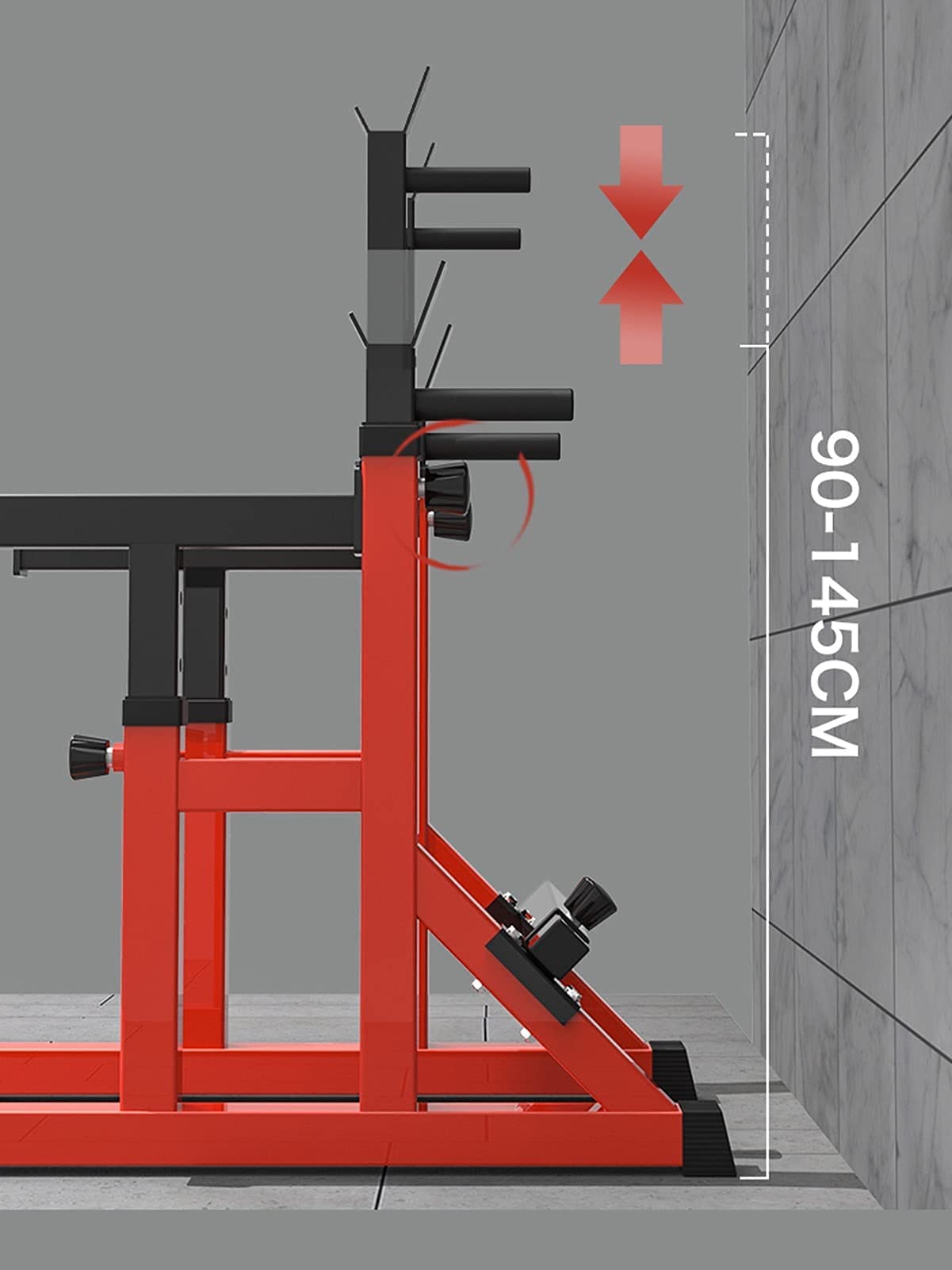 Amazon | 調節可能なスクワットバーベルラック、ホームジム多機能