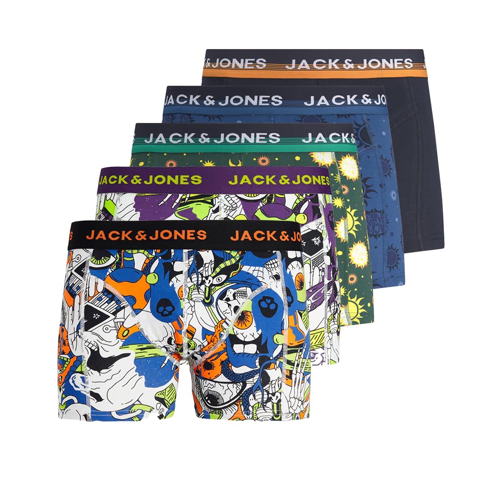 JACK & JONES Herren 5er Pack Boxershorts Mix Unterwäsche Mehrpack,5er Pack #1 Ohne Wäschesack,XL