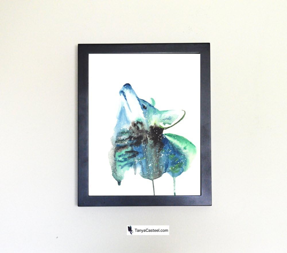 Coyote Spirit Animal Art Print from Watercolor Painting