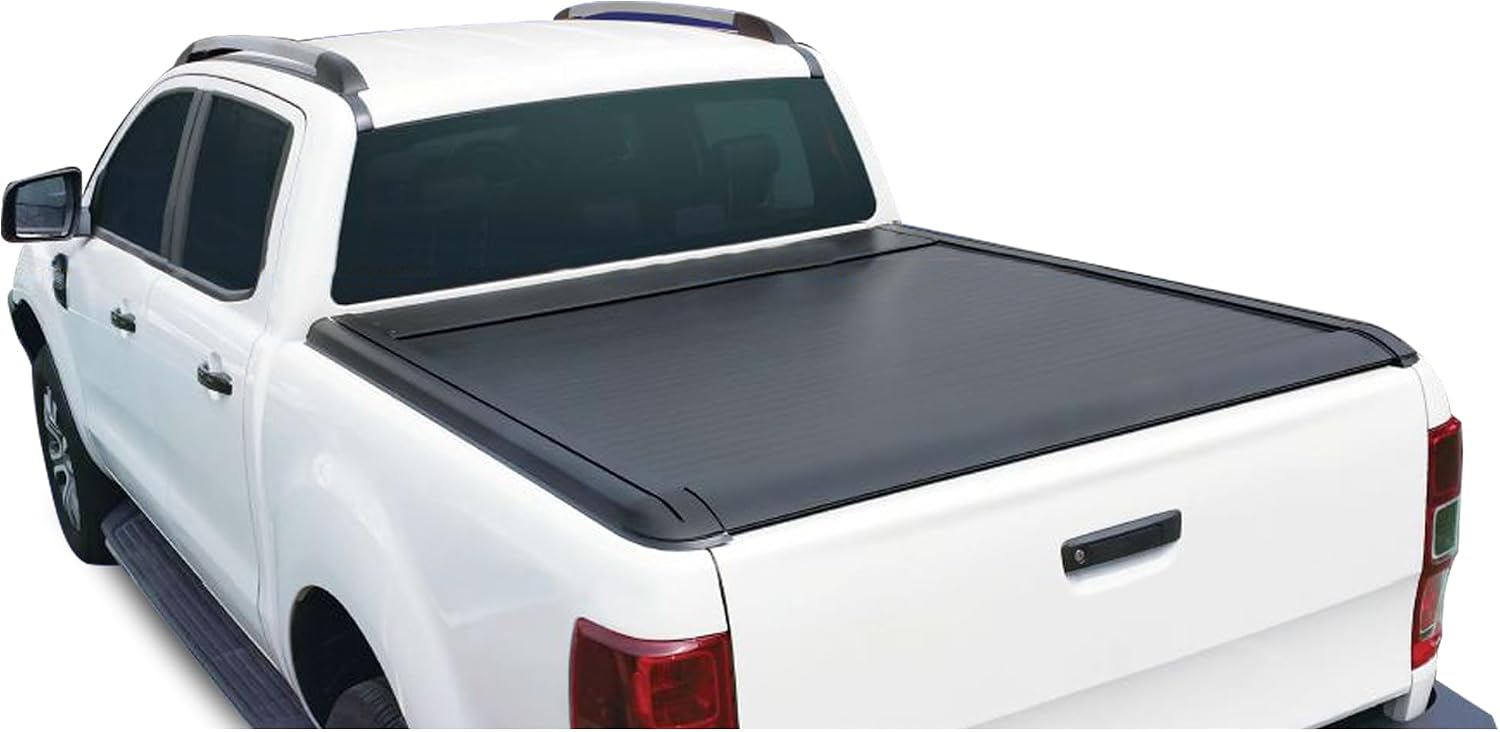Black Horse E-Roller Retractable Tonneau Cover Retractable Black Compatible with 2015-2023 Chevrolet Colorado|2015-2023 GMC Canyon-ERCGM01