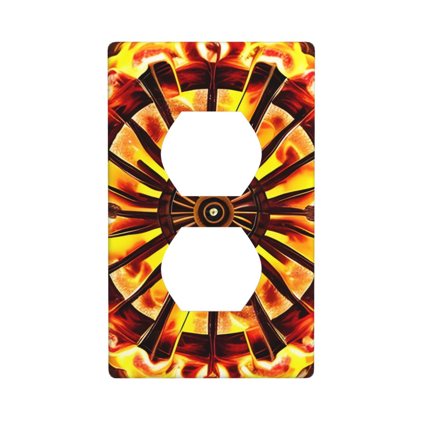 Turning the Flame Decorative Switch Plate Cover-Unbreakable Polycarbonate Wall Plate for Home Office, 1 Gang with Screws