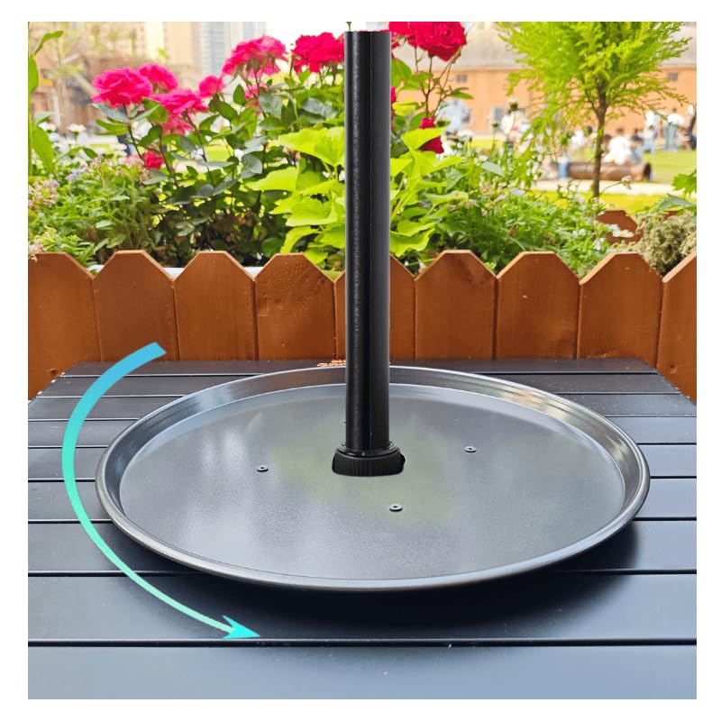lazy susan for patio umbrella SARANICE Outdoor with Hole,Patio Table Tray No Rust,Lazy Susan Umbrella Table Waterproof,Universal for Shade Tables with Umbrella Holes(Metal,13 in) Garden The North Face Hot FullPrice This durable and stylish Size:S (55-56 cm / 21.6