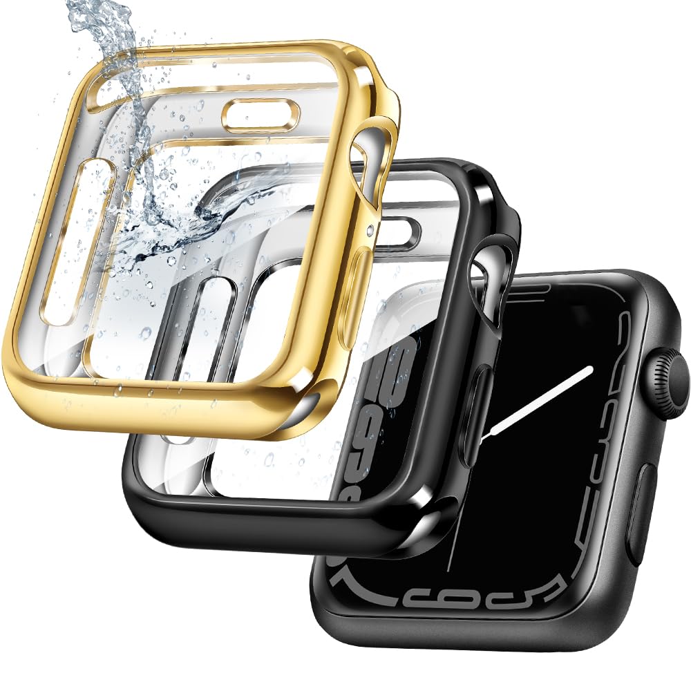 top4cus 40mm Case Soft Flexible Lightweight Anti-Scratch Overall Protective 40mm Iwatch Waterproof Cover Case Shiny Workout Shockproof Bumper Compatible with Apple Watch Series 6/SE/5/4 - Gold — view 11