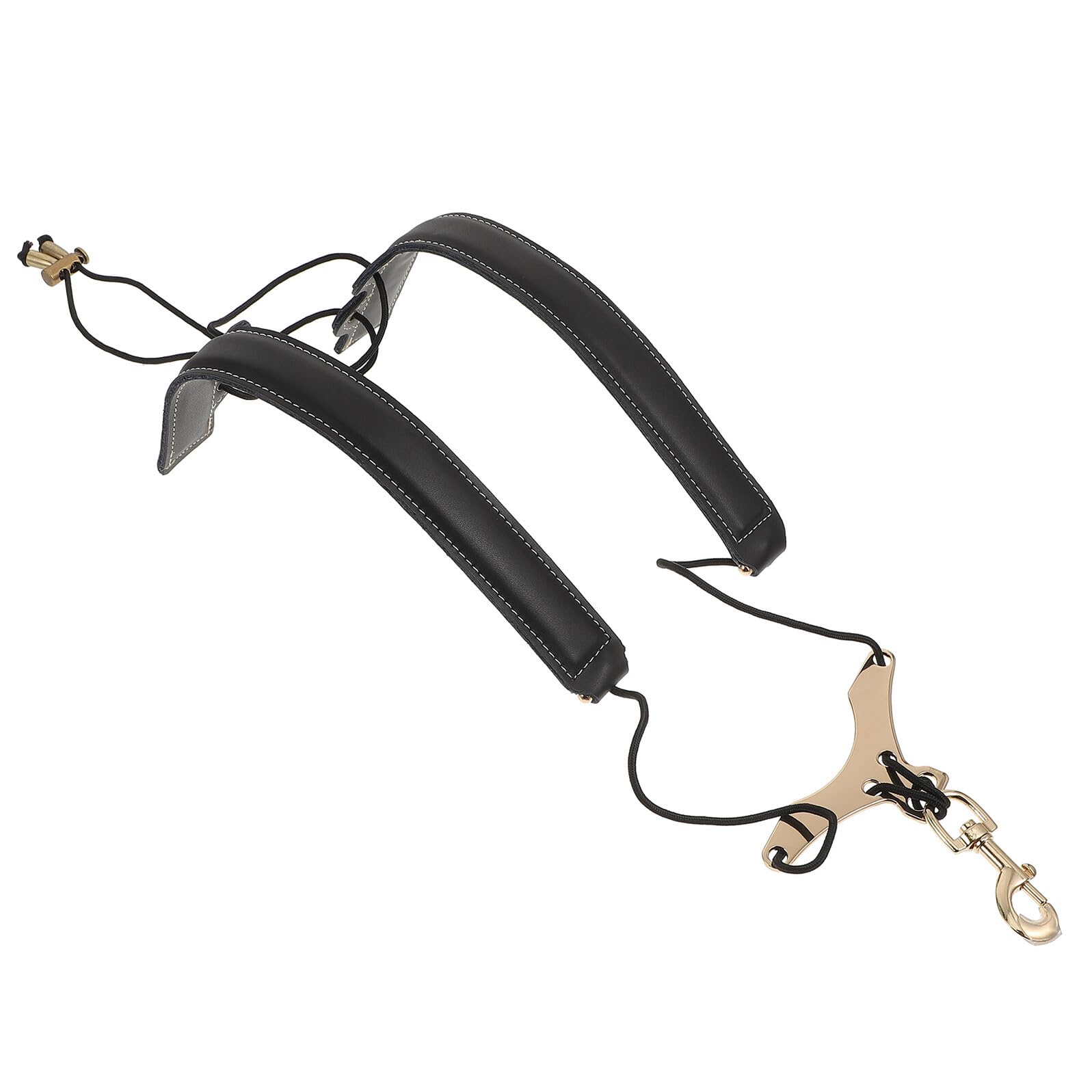 Bandoulière de Saxophone Noire, Harnais à 2 Épaules en Cuir de Vache et Corde D’escalade en Métal, Confortable pour Débutants