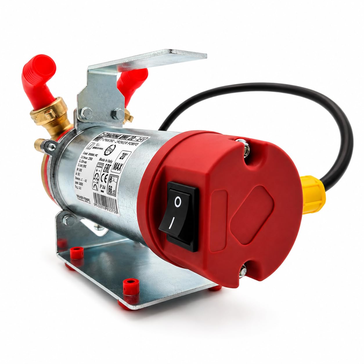 Rover Pompe MARINA MINI 20-24V Power Command Pompa samozasysająca 24 V z zaciskami do akumulatora - pompa do wody i oleju napędowego, przepływ 2300 l/h, przyłącze 3/4"