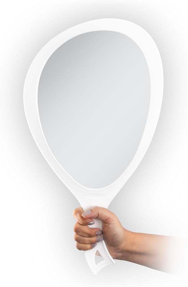 Amazon.com: Zadro Salon Professional Extra Large Hand Mirror with Handle, 10 amazon-com-zadro-salon-professional-extra-large-hand-mirror-with-handle-10-w-x-19-l-multi-purpose-oval-handheld-mirror-with-new-distortion-free-reflection-1-white-large-pack-of-1-beauty