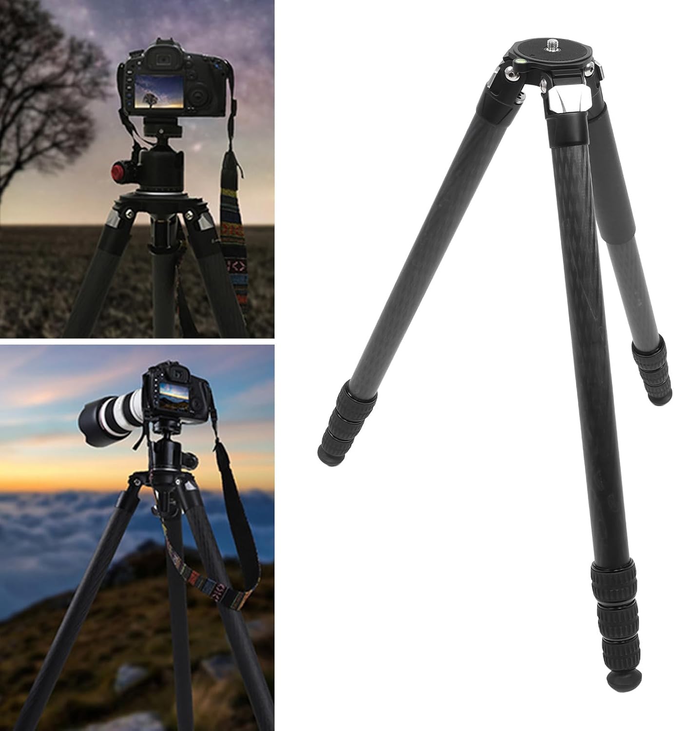 Camera Tripod Professional Carbon Fiber Extendable Stand for Travel Bird Photography Video Recording