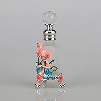 Vista 3 de SEVENBEES Botella de perfume de vidrio vintage de 0.4 fl oz, botellas de perfume rellenables, botella de perfume de cristal vacía con figura