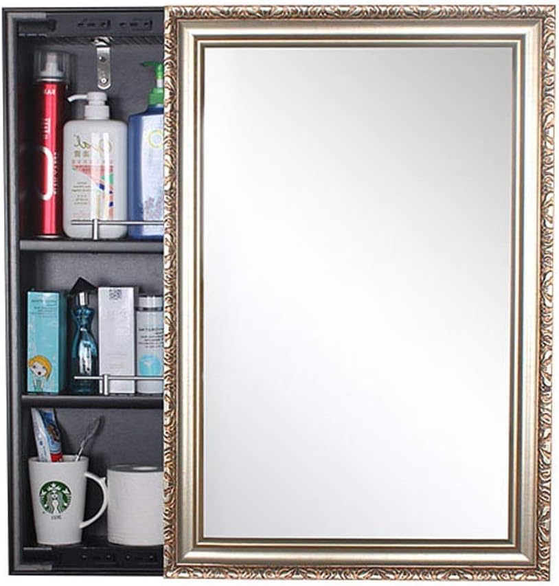 Wall-Mounted Toilet Storage Mirror Box Bathroom Cabinet Mirror Locker (Color : #1 Size : 50 * 80Cm) 10 50 * 80CM