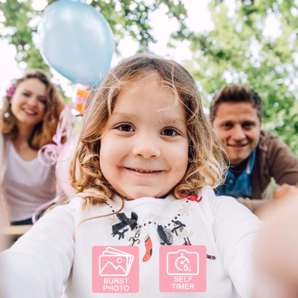 Appareil Photo Enfants - Appareil Photo Numérique pour Enfants avec 3,5 Pouces Grand écran 1080P HD 12MP Carte SD 32 Go Intégré pour 3-10 Ans Filles Garçons Cadeaux de Noël Nouvel an Jouets
