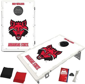 Baggo Cornhole Set 2x3 Portable Bean Bag Toss Game for Backyard Fun College