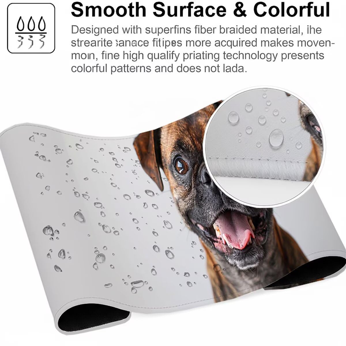 Tappetino per Mouse Gaming XXL 1200x600x3mm– Ufficio Mousepad Grande – Migliora la Velocità e la Precisione Tenuta Stabile Sottomano per Ufficio e Casa Accessori Scrivania Animale PjY9039 N-U