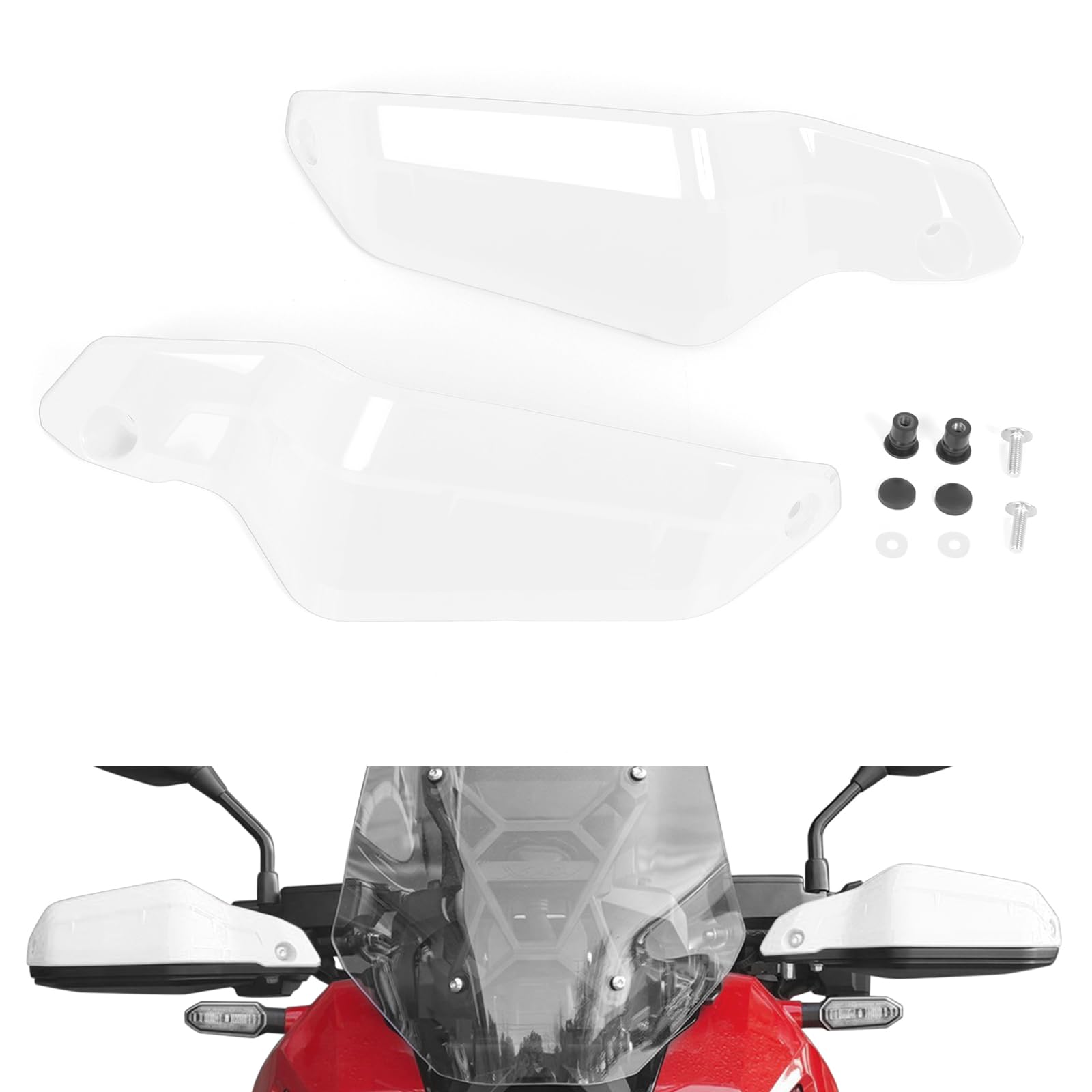 Paramani per moto Paramani in plastica ABS compatibili con Honda X-ADV 750 (2021-2025) XL750 Transalp (2023-2025) CRF1100L Africa Twin/Adv Sports (2020-2025) (Bianco)