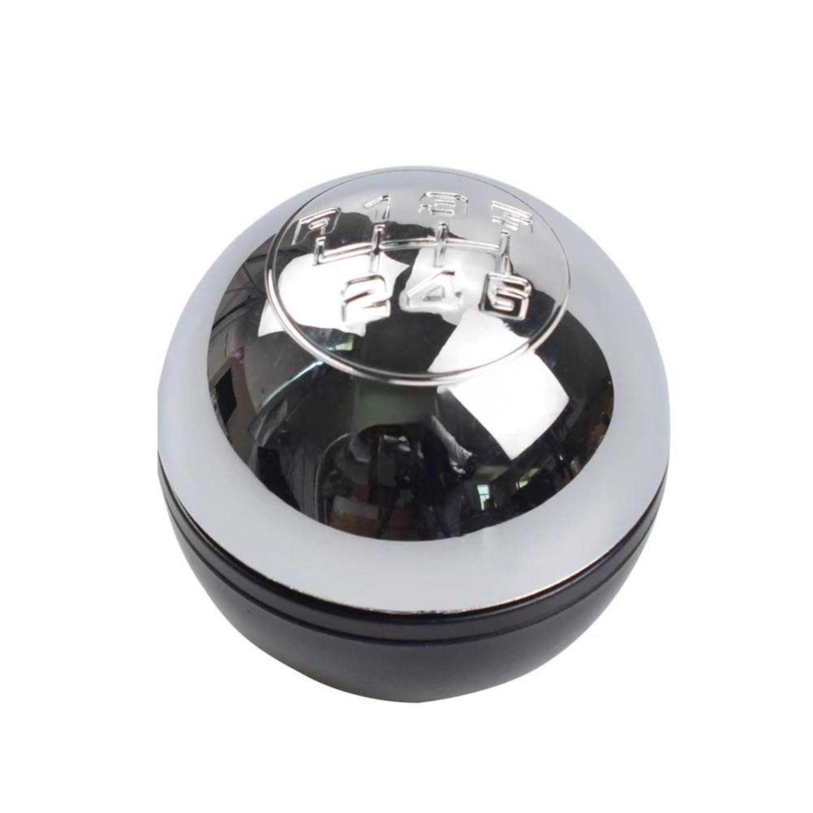 FSOZDBBPL Automotive Parts 6 Speed Gear Shift Knob Lever Shifter Head for Alfa for Romeo for Giulietta(Chrome-Black)
