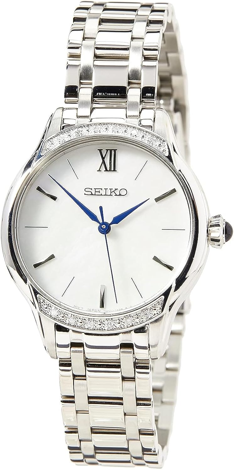 Seiko Orologio Analogueico al Quarzo Donna con Cinturino in Metallo SRZ543P1