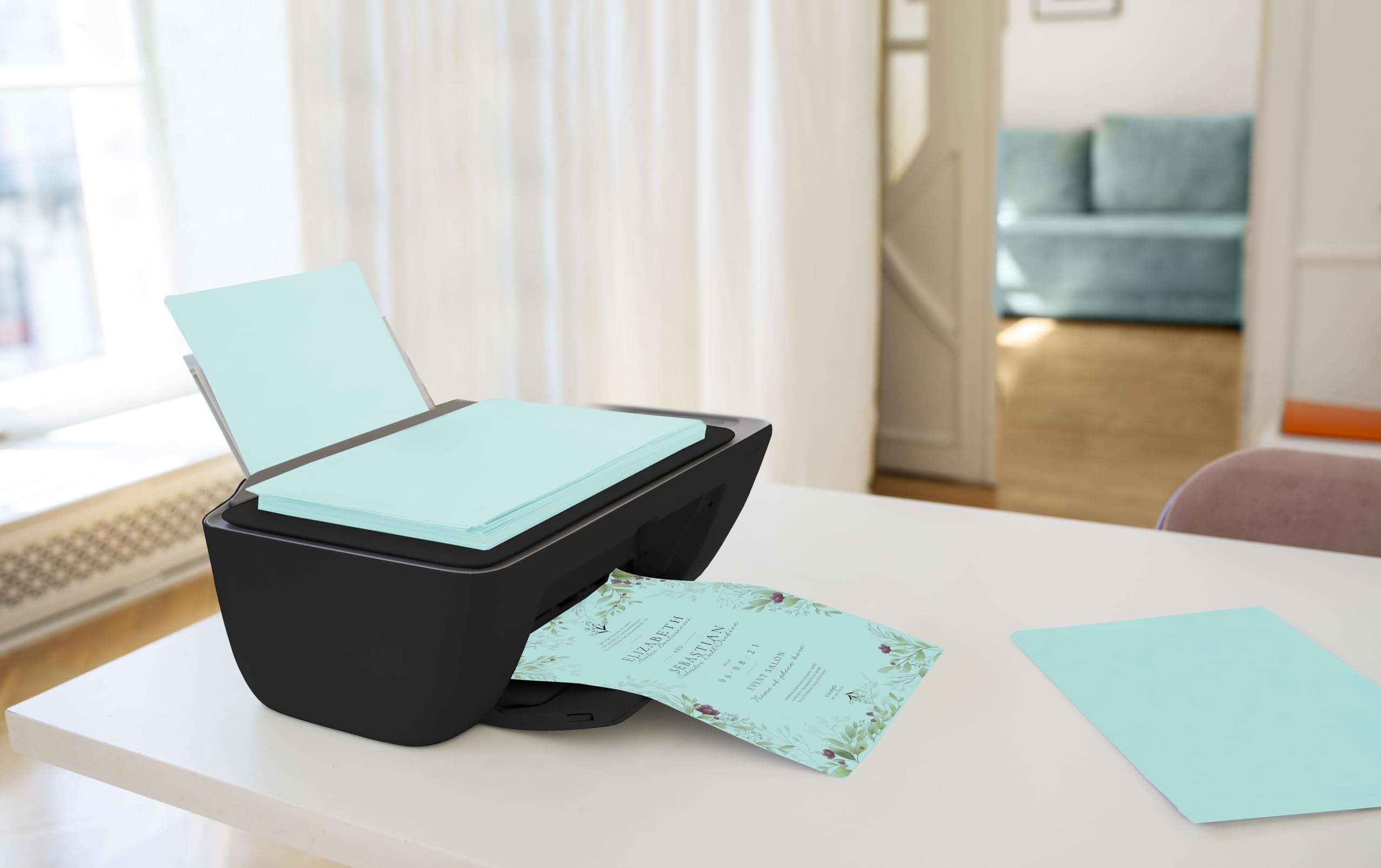 100 Sheets A4 Pastel Green Cards Coloured Cards 160gsm Pastel - View #5