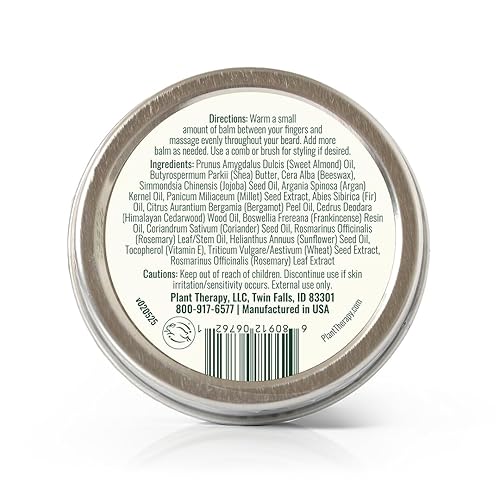 Miniatura 8 de Plant Therapy Hair Therapy Refresh & Smooth - Bálsamo para barba de 1.7 onzas, hidratante y rejuvenecedor, suaviza y suaviza tu barba con manteca de